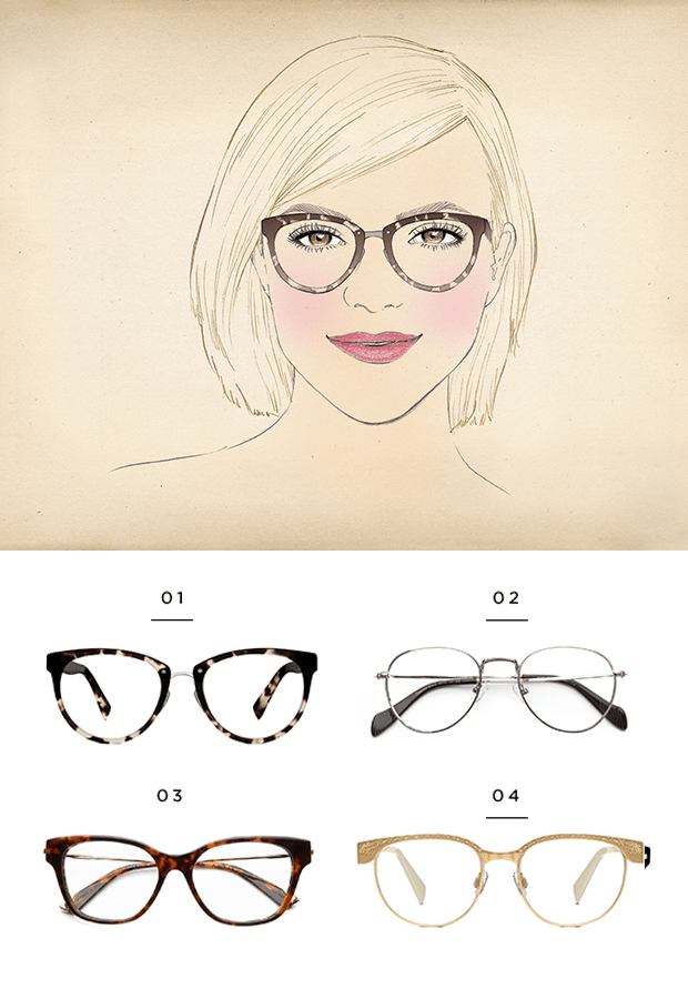1. Warby Parker, $145 / 2. Coastal, $95 / 3. Coastal, $95 / 4. Warby Parker, $145