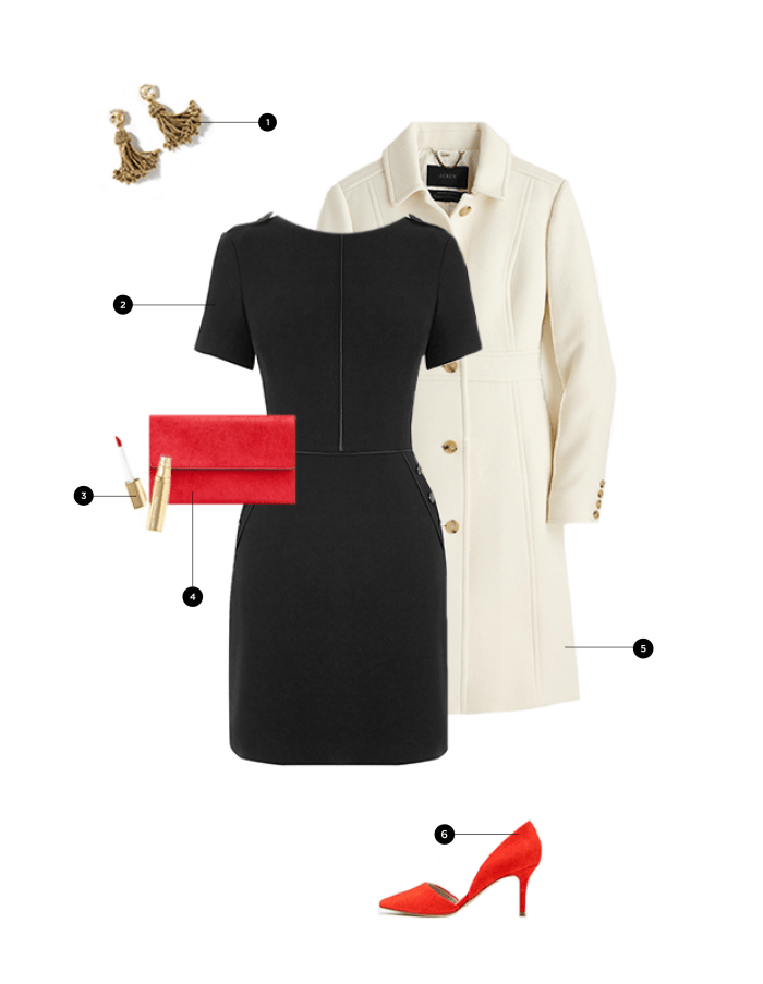 1. J.Crew, $65 / 2. Oasis, $97 / 3. J.Crew, $32 / 4. Boden, $150 / 5. J.Crew, $289 / 6. Boden, $150
