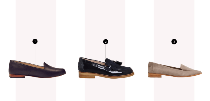 1. Nisolo, $158 / 2. Office, $85 / 3. Aldo, $80