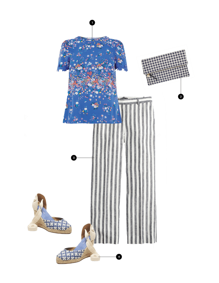 1. Oasis, $52 / 2. Clare V., $235 / 3. J.Crew, $98 / 4. Soludos, $95