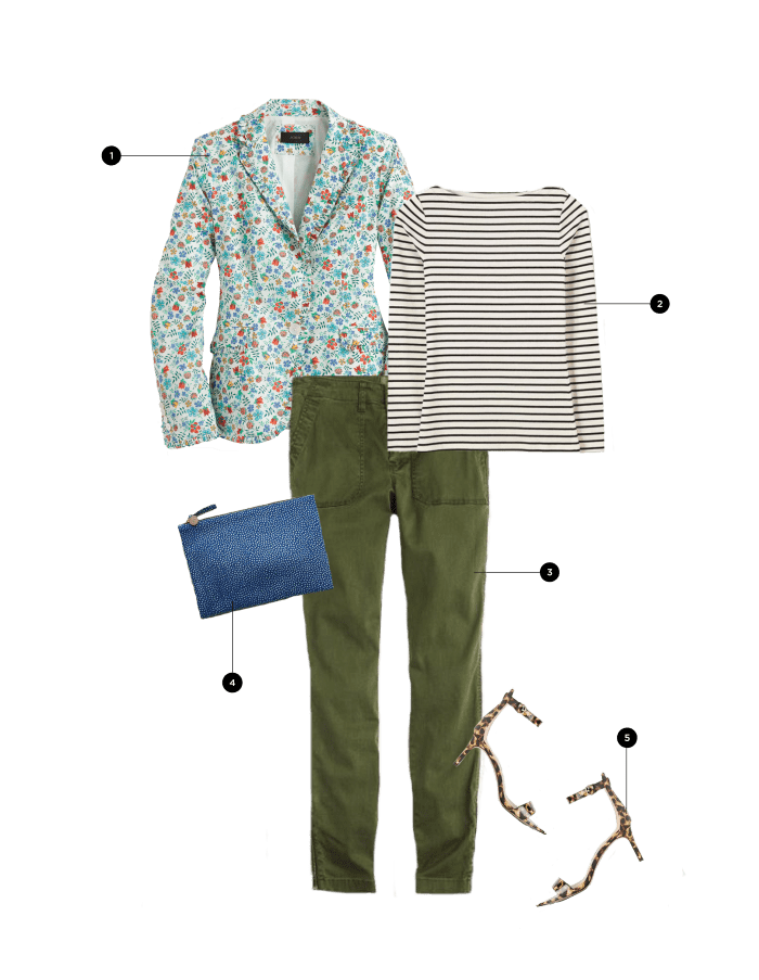 1. J.Crew, $130 / 2. Boden, $35 / 3. J.Crew, $98 / 4. Anthropologie, $218 / 5. Ann Taylor, $128