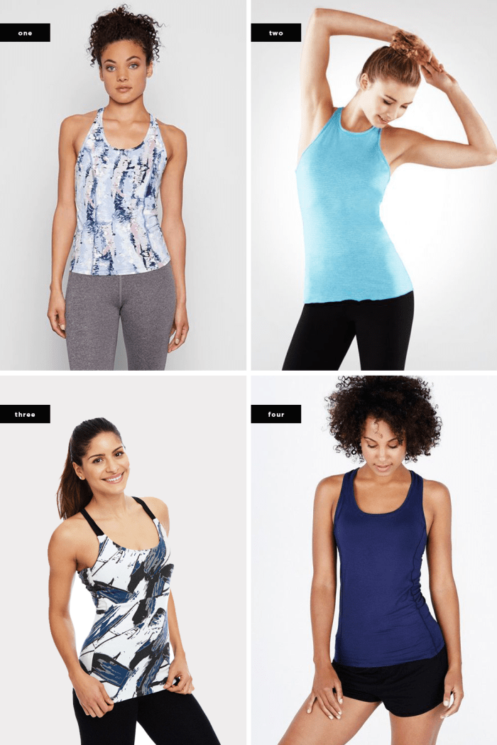1. Threads 4 Thought, $68 / 2. Manduka, $58 (similar) 3. Satva, $49 / 4. Just Be Apparel, $49