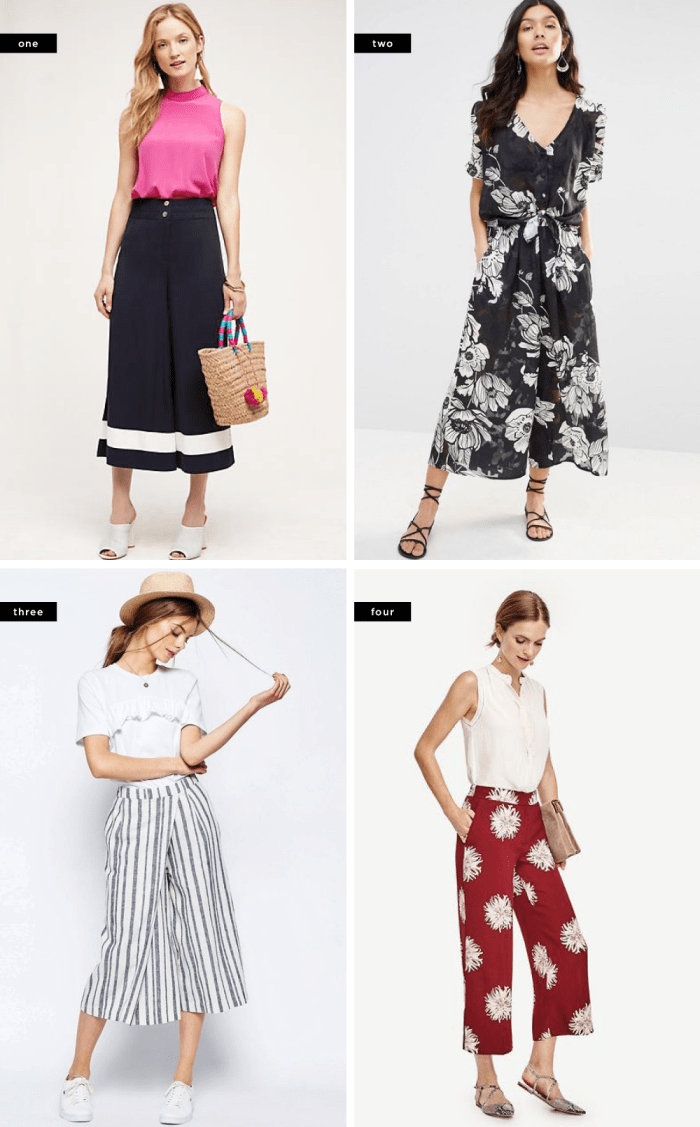 1. Anthropologie, $128 / 2. ASOS, $214 / 3. ASOS, $40 / 4. Ann Taylor, $98