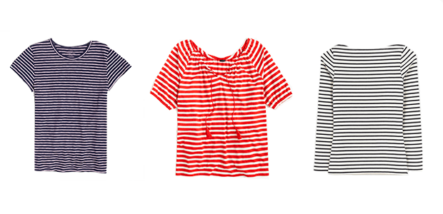 1. J.Crew Factory, $17 / 2. J.Crew, $55 / 3. Boden, $29