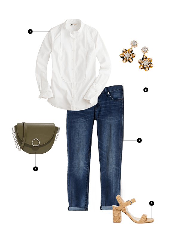 1. J.Crew, $138 / 2. J.Crew, $78 / 3. Gap, $70 / 4. Charles & Keith, $59 / 5. ASOS, $97
