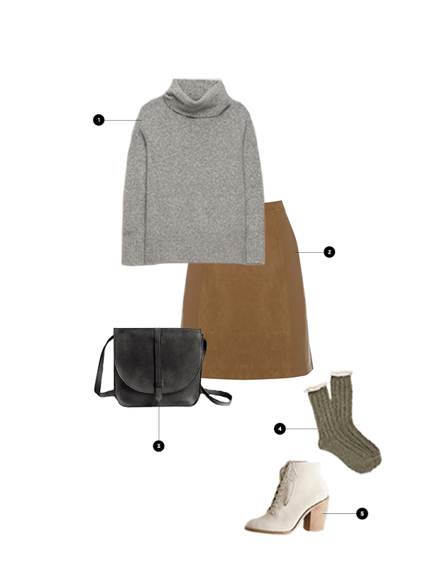 1. Aritzia, $135 / 2. Oasis, $50 / 3. FashionABLE, $148 / 4. Maurices, $9 / 5. Anthropologie, $175