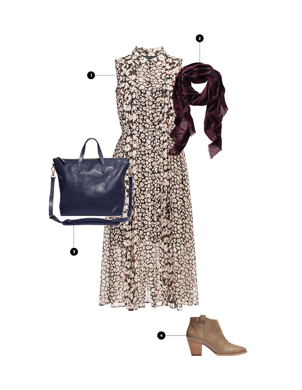 1. French Connection, $168 / 2. Banana Republic, $48 / 3. Madewell, $188 / 4. Madewell, $228