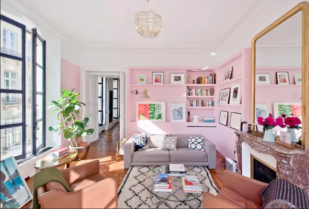 This French Elle Decor-worthy Airbnb would be just the place for Breakfast At Tiffany's eclectically feminine Holly Golightly.
