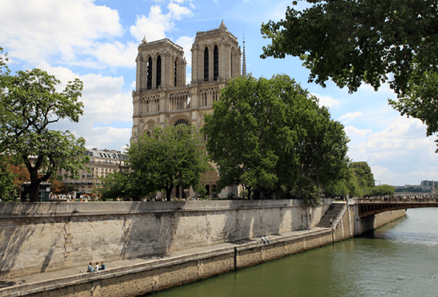 View of glorious Notre Dame from Hotel Saint-Louis en l’Isle