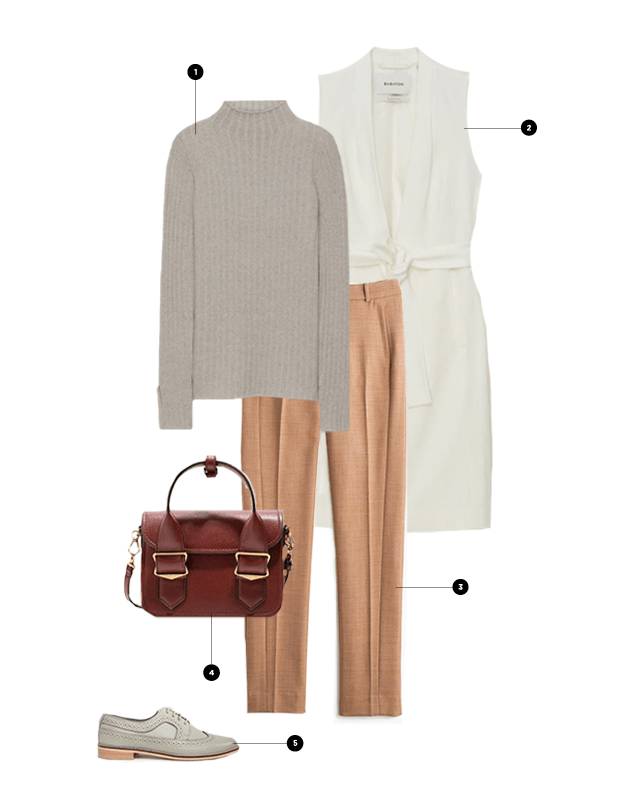 1. Aritzia, $125 / 2. Aritzia, $225 / 3. J.Crew, $128 / 4. Charles & Keith, $69 / 5. ASOS, $57