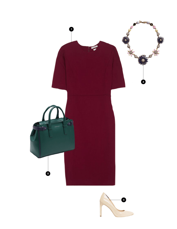 1. Aritzia, $135 / 2. Ann Taylor, $80 / 3. Charles & Keith, $79 / 4. Ted Baker, $165