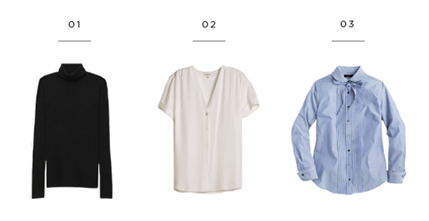 1. Aritzia, $95 / 2. Aritzia, $125 / 3. J.Crew, $90