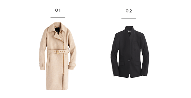 1. J.Crew, $398 / 2. J.Crew, $198