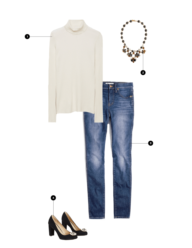 1. Aritzia, $40 / 2. Ann Taylor, $90 / 3. Madewell, $128 / 4. Ann Taylor, $148