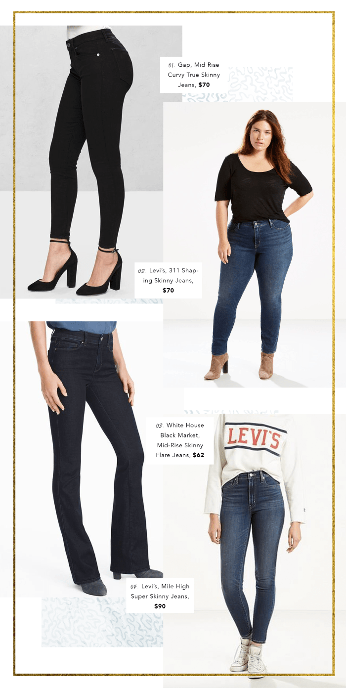 1. Gap, $70 / 2. Levi's, $55 / 3. White House Black House, $62 / 4. Levi's, $90 (Price changes may occur due to sales)