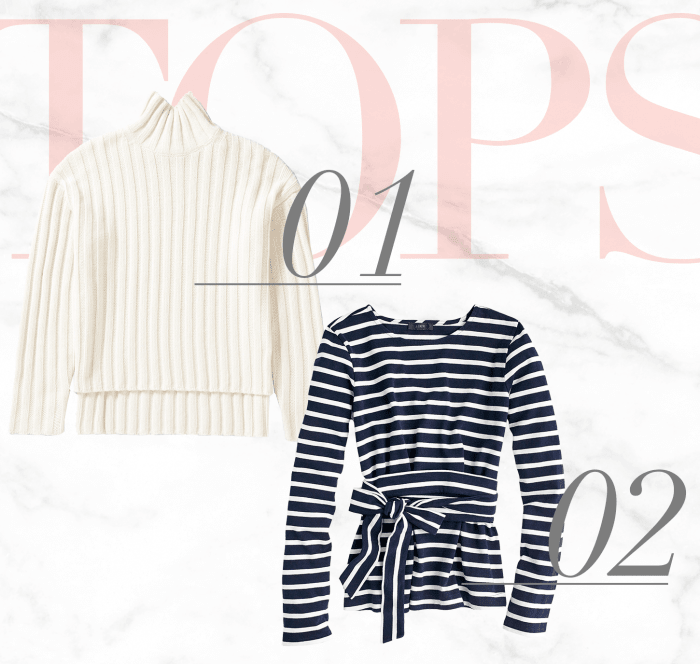 1. Everlane, $125 / 2. J.Crew, $53