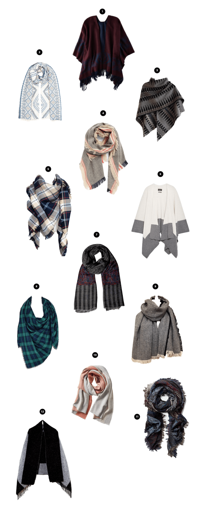 1. American Eagle Outfitters, $37 / 2. Accessorize, $53 / 3. Etsy, $98 / 4. Nordstrom, $24 / 5. Etsy, $21 / 6. Zara, $70 / 7. Lusinia, $45 / 8. Etsy, $30 / 9. Etsy, $62 / 10. Banana Republic, $38 / 11. Aritzia, $85 / 12. Asos, $51
