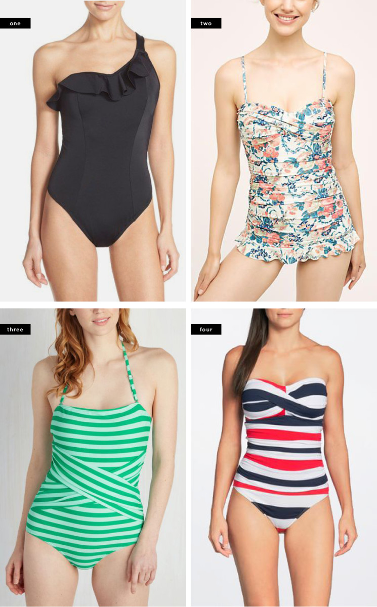 best bathing suits for straight figures