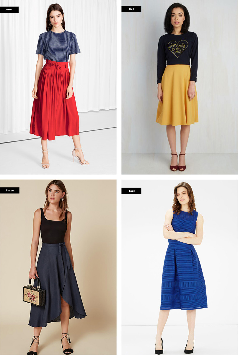 1. & Other Stories, $61 / 2. ModCloth, $50 / 3. Reformation, $178 / 4. Warehouse, $71