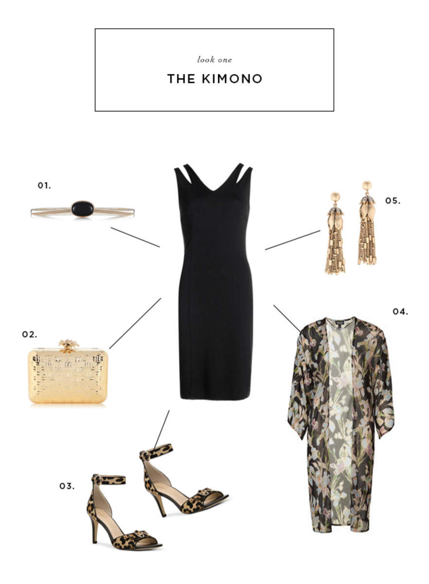 how to accessorize a black dress for a summer wedding