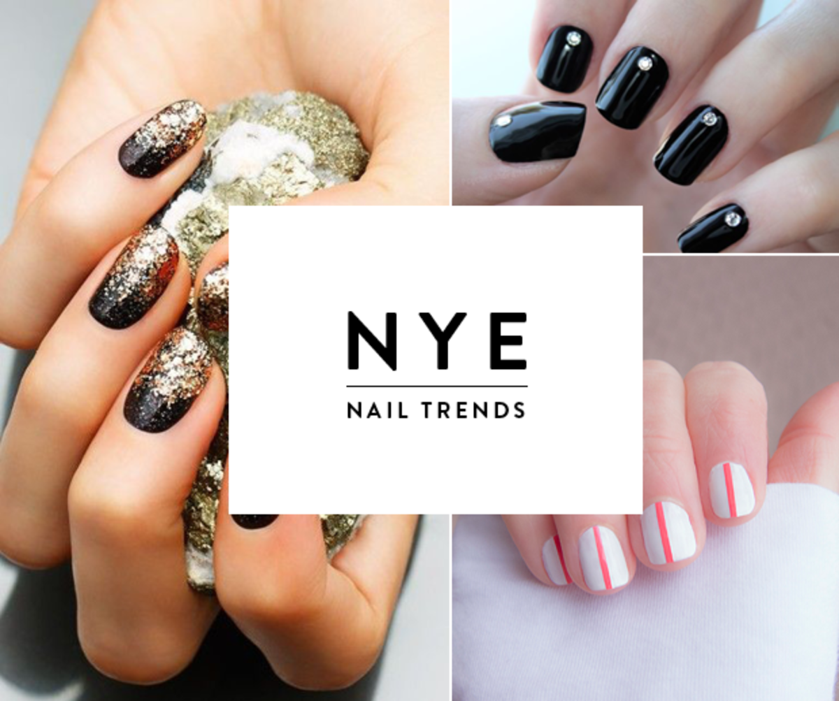 Buy Black and Gold New Years Nails/velvet Nails/gold Flake Nails/trendy/fake  Nails/black Glitter Nails/press Ons Online in India - Etsy