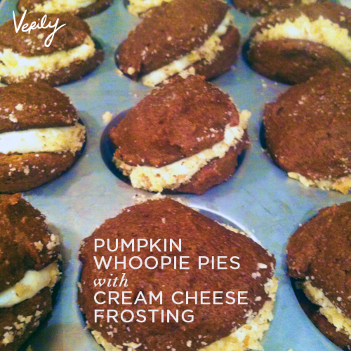 Verily Magazine Pumpkin Whoopie Pies with Cream Cheese Frosting