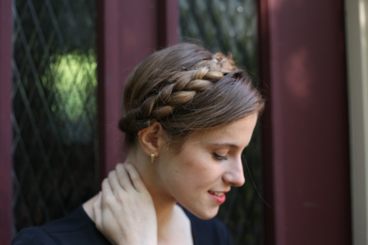 Fishtail Braid with Half Messy Bun Hairstyle - Girl Loves Glam