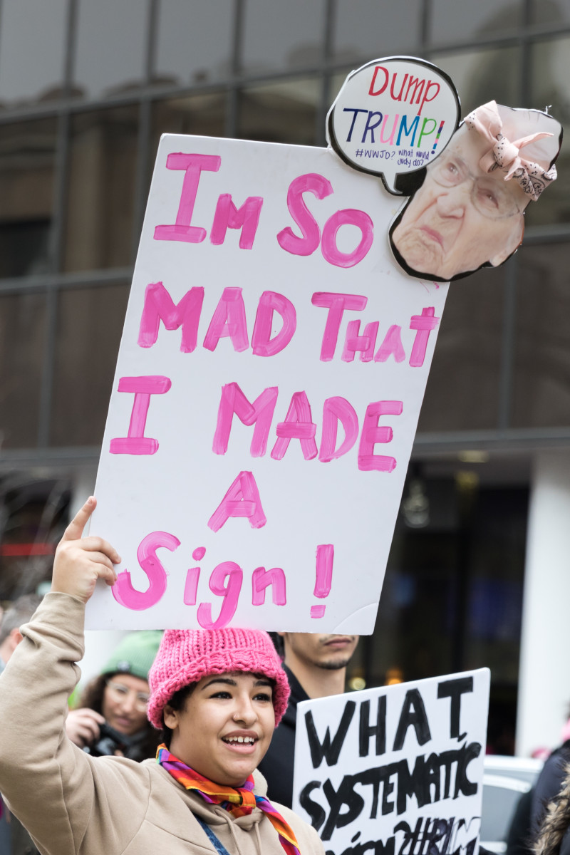 Women marched on Washington to protest President Trump. Photo courtesy of Stefanie Kamerman