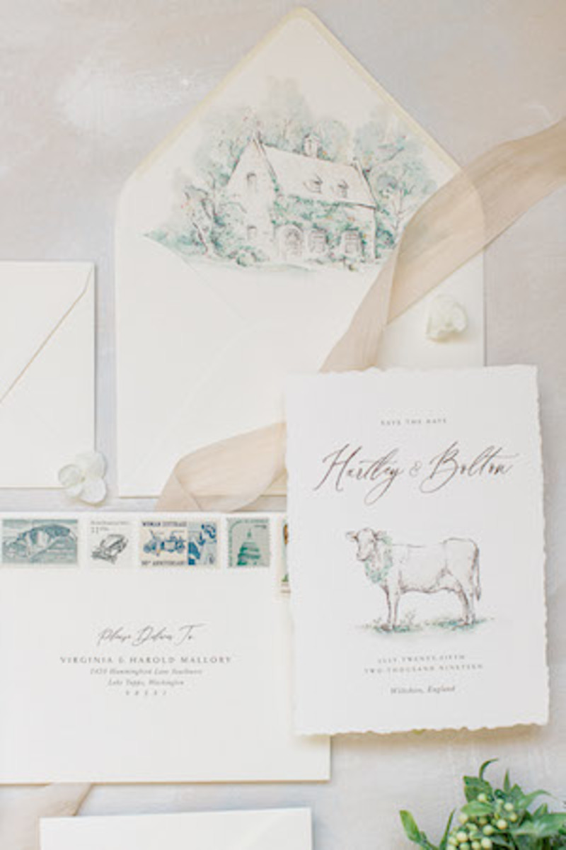 An invitation suite photographed by Chelsea